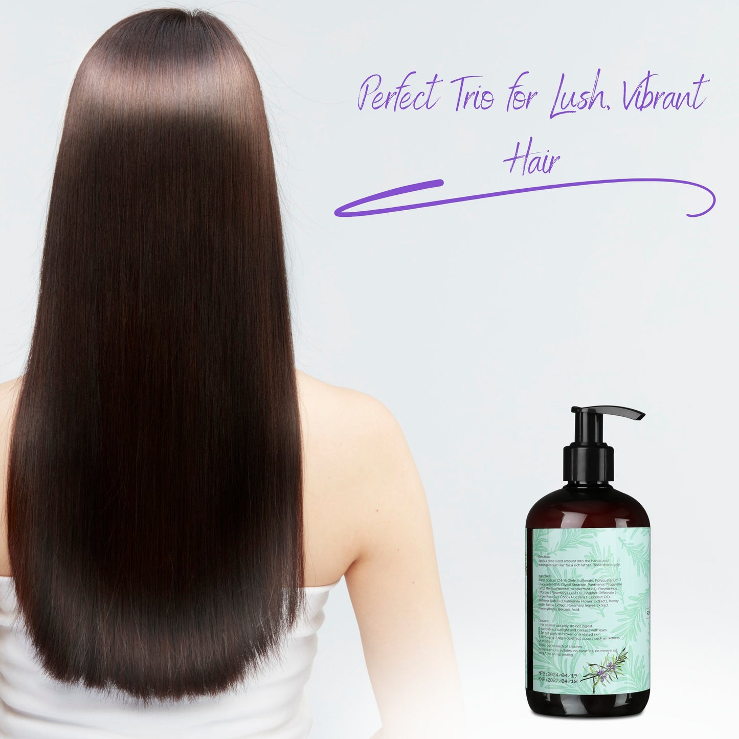 Goody 2's Rosemary Hair Care Set - Shampoo, Conditioner & Scalp Oil for Healthy, Revitalized Hair