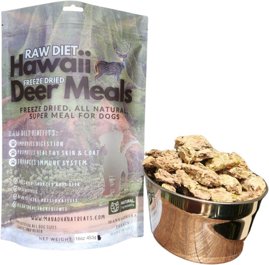 Mana Ohana Hawaii Freeze Dried Raw Diet Deer Meals | Premium Dog Food with Authentic Island Flavor