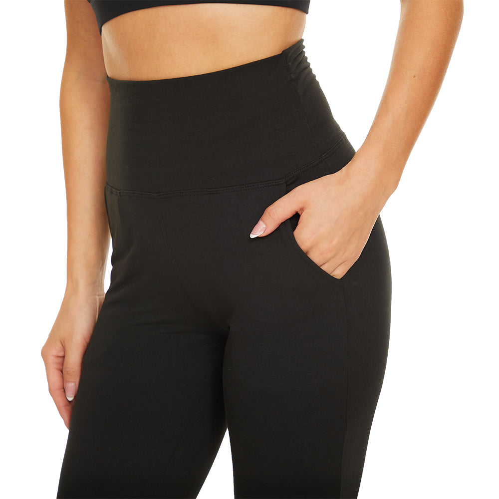 Goody 2's Thick High Waist Yoga Pants with Pockets, Tummy Control Workout Running Yoga