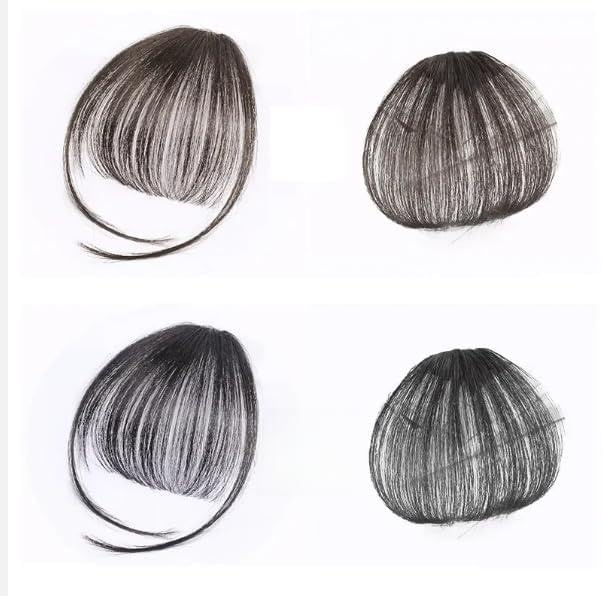 360 3D Real Hair Wispy Clip in Bangs 360 Hair Extensions Topper for Women