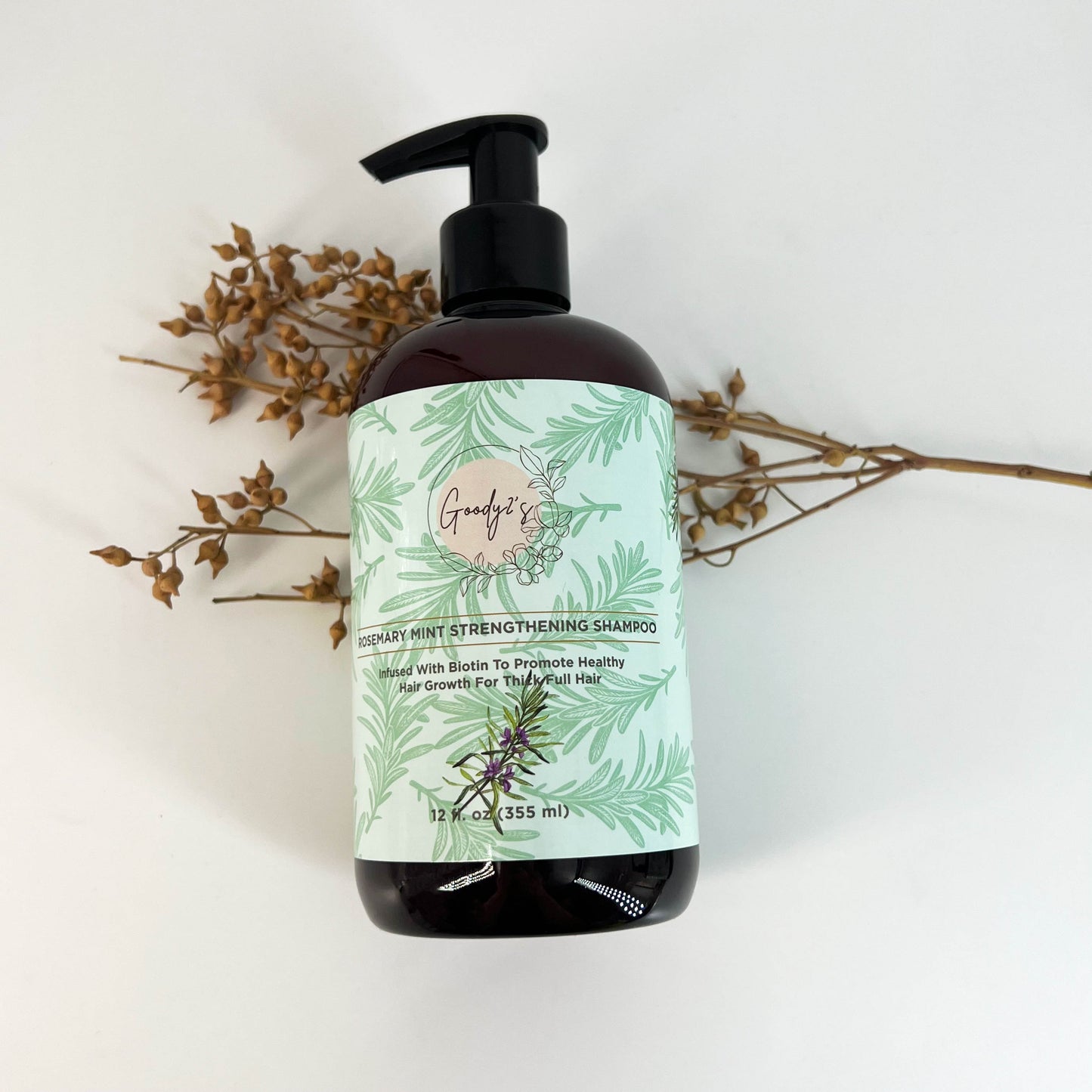 Goody 2's Rosemary Mint Strengthening Shampoo Infused with Biotin for Healthy Hair Growth - 355ml