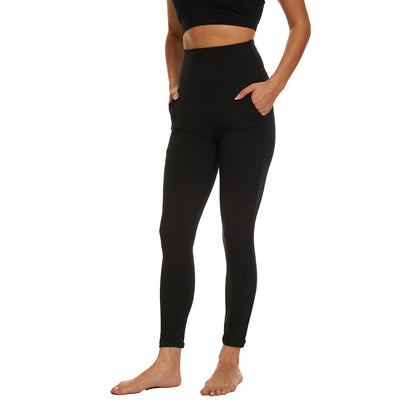 Goody 2's Thick High Waist Yoga Pants with Pockets, Tummy Control Workout Running Yoga