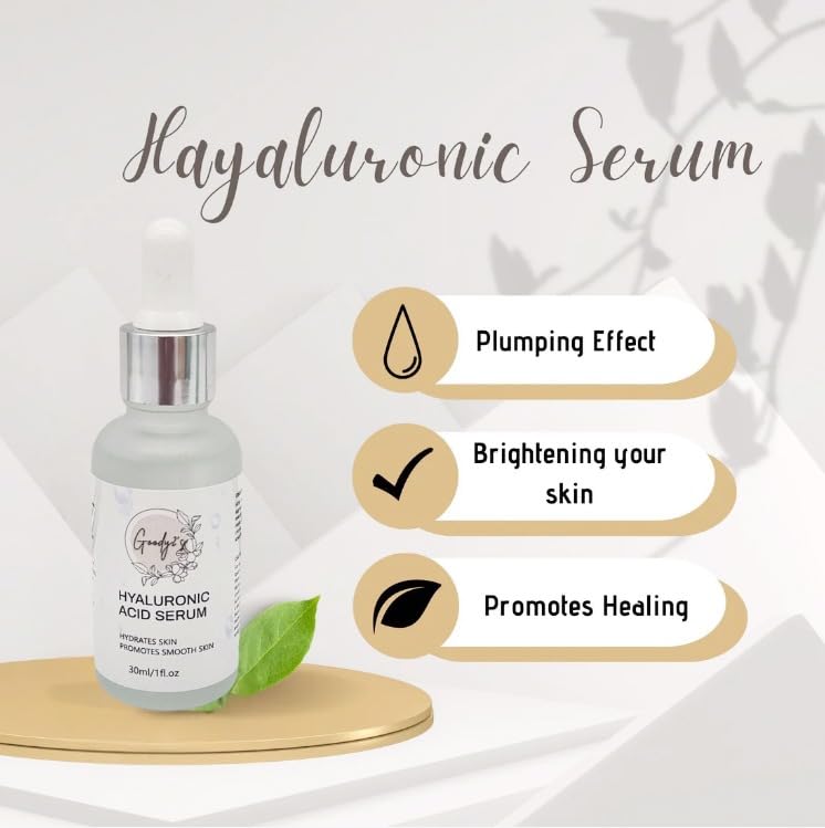 Hyaluronic Acid + PGA Serum for Intense Hydration, Glowing Skin & Fine Lines - Daily Hydrating Face Serum For Women & Men with Dry, Normal & Oily Skin - 30 ml