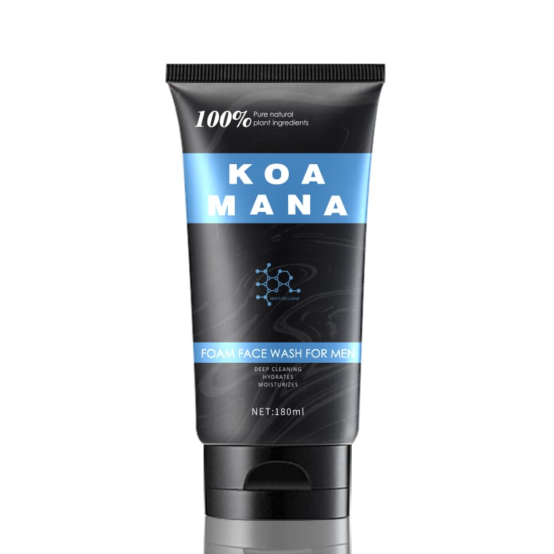 Koa Mana Foaming Face Wash for Men, 100% Organic, Pure Plant Ingredients, 180 ml