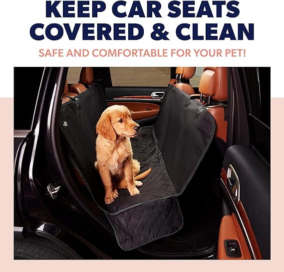 Premium Dog Car Seat Cover for Trucks, Sedans & SUVs - Waterproof Backseat Protection for Dog Travel - Puppy Essentials