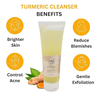 Goody 2's Beauty Turmeric Face Wash Cleanser - Gentle Face Wash for All Skin Types & Dull Skin, Acne Prone Skin, Dark Spots, and Anti-Aging