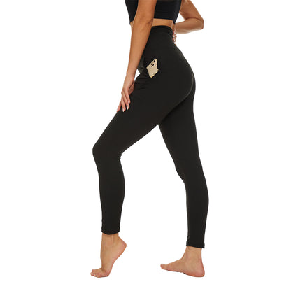 Goody 2's Thick High Waist Yoga Pants with Pockets, Tummy Control Workout Running Yoga