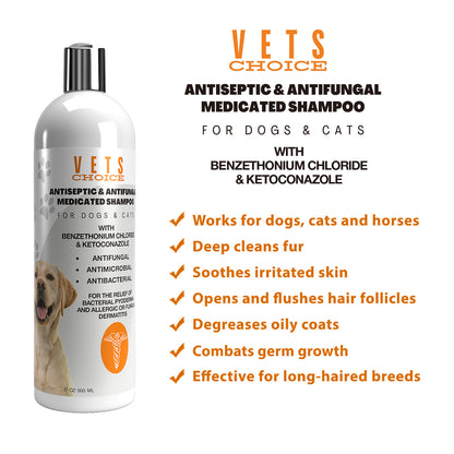 Vets Choice Antiseptic and Antifungal Medicated Dog Shampoo