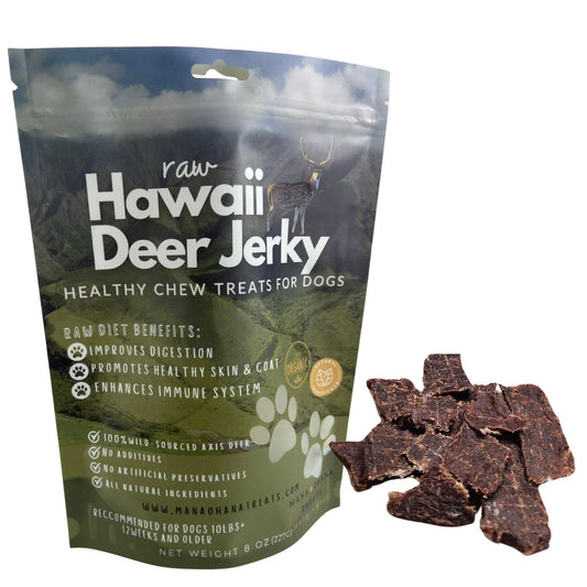 MANA OHANA Hawaii Deer Jerky for Dogs | Premium Natural Dog Treats from The Islands