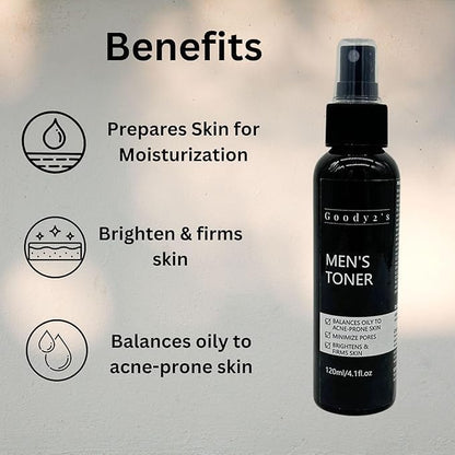 Goody 2's Men's Balancing Face Toner - Natural & Organic Alcohol-Free Facial Toner for Men