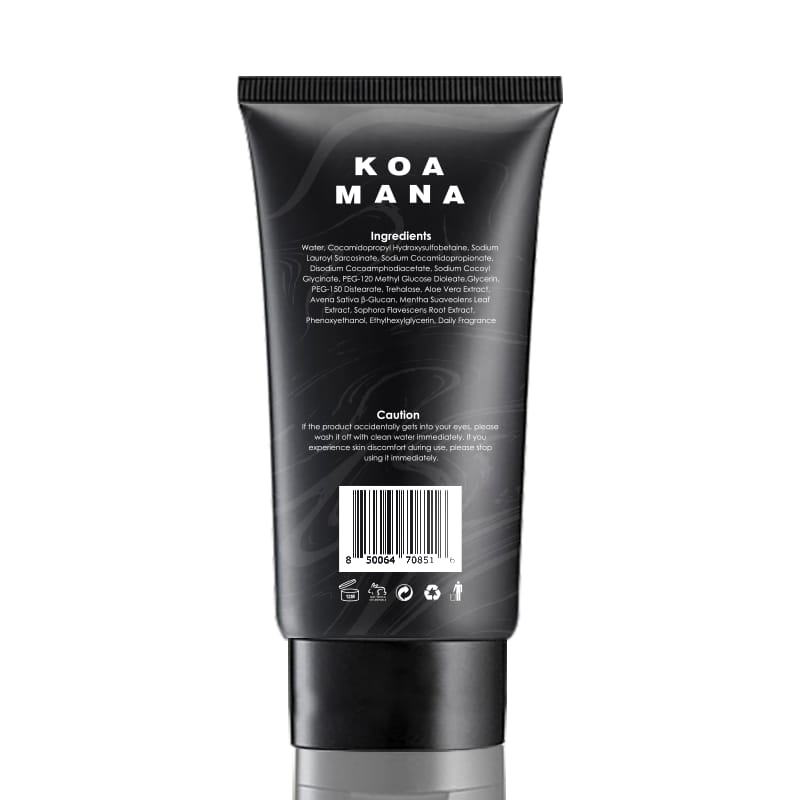 Koa Mana Foaming Face Wash for Men, 100% Organic, Pure Plant Ingredients, 180 ml