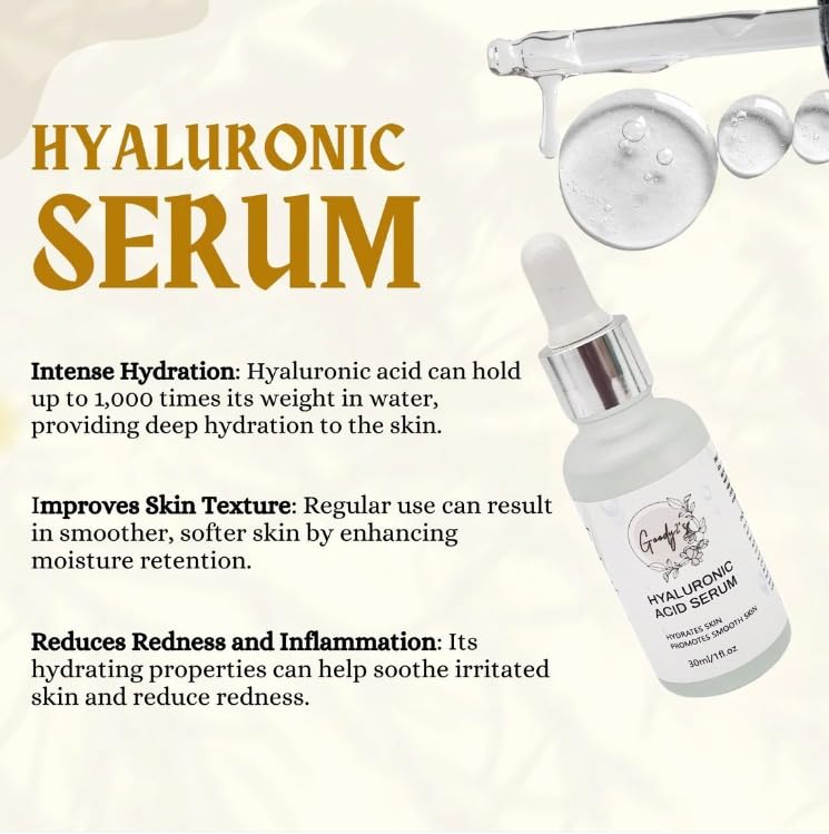 Hyaluronic Acid + PGA Serum for Intense Hydration, Glowing Skin & Fine Lines - Daily Hydrating Face Serum For Women & Men with Dry, Normal & Oily Skin - 30 ml