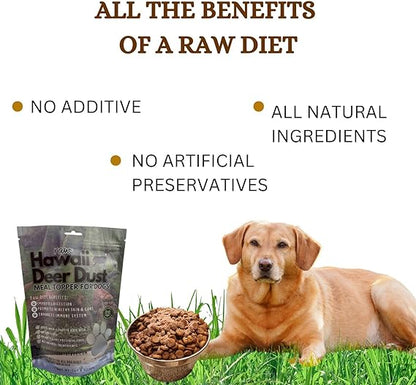 MANA OHANA Hawaii Deer Dust Meal Toppers for Dogs | Nutrient-Rich Dog Food Enhancer