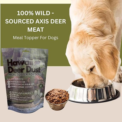 MANA OHANA Hawaii Deer Dust Meal Toppers for Dogs | Nutrient-Rich Dog Food Enhancer