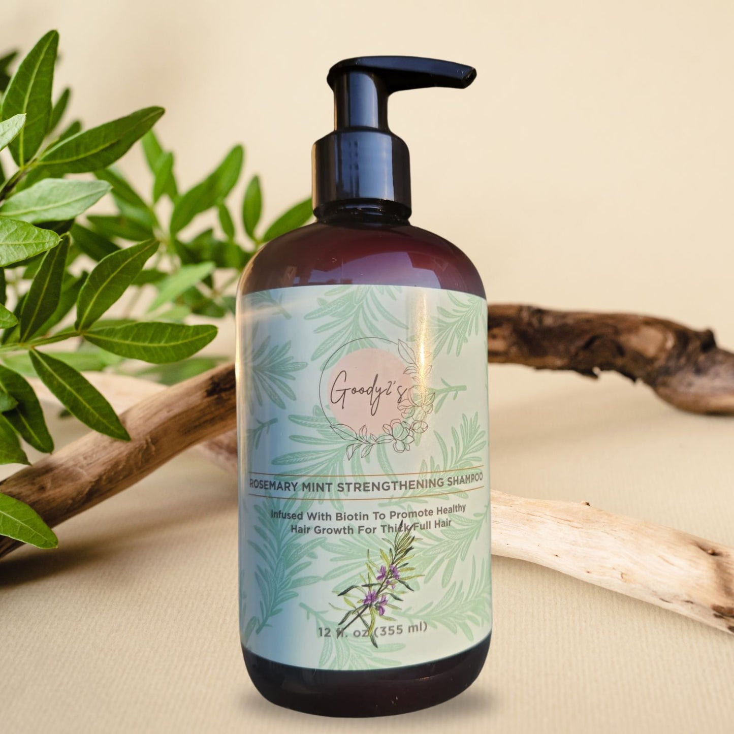 Goody 2's Rosemary Mint Strengthening Shampoo Infused with Biotin for Healthy Hair Growth - 355ml