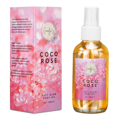 Goody 2's Coco Rose Soft Glow Body Oil - 120 ml | Hydrating with Coconut & Rose Extracts | Natural, Vegan, Cruelty-Free
