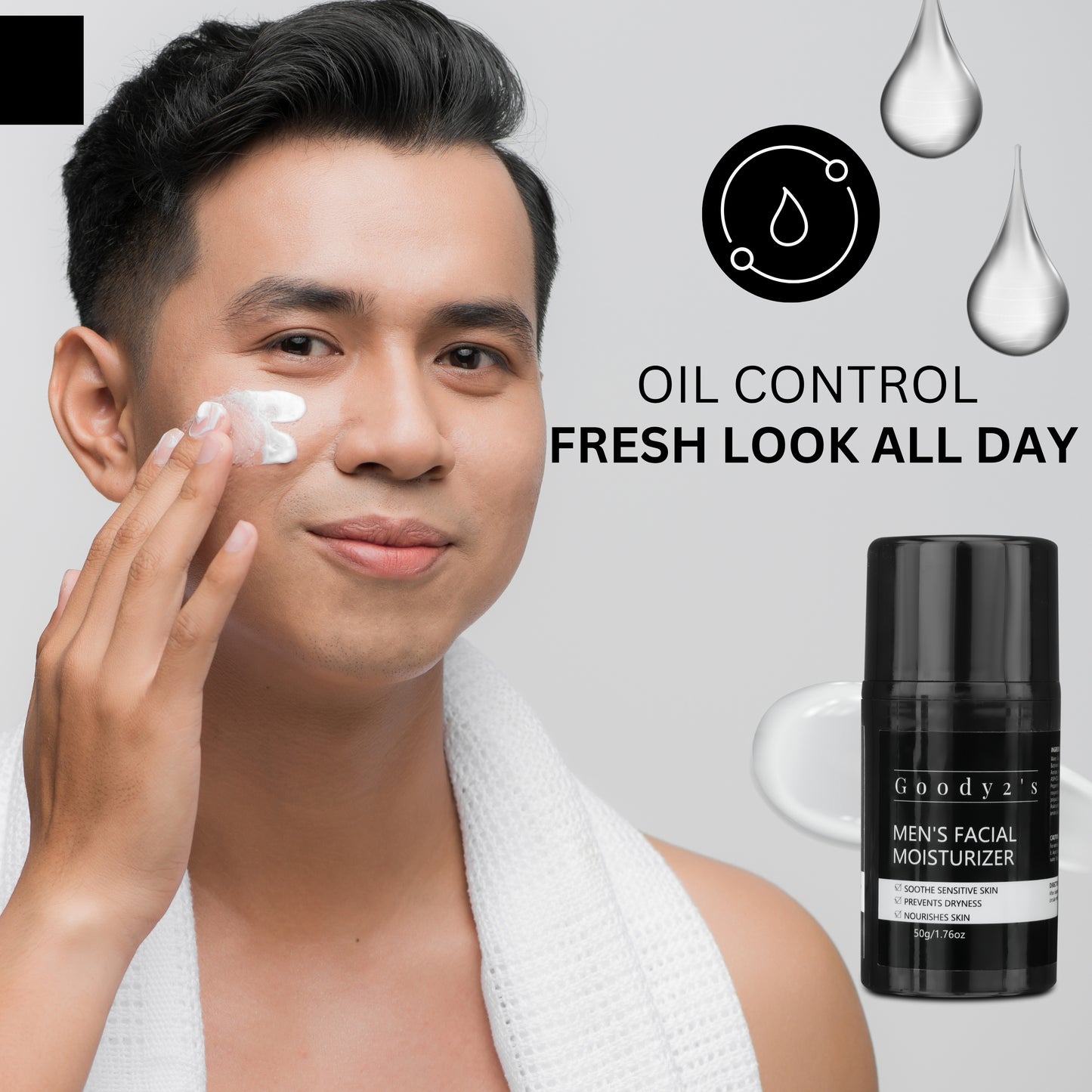 GOODY 2'S Men's Face Moisturizer with Oil Control Complex - Men's Face Lotion for Oily Skin