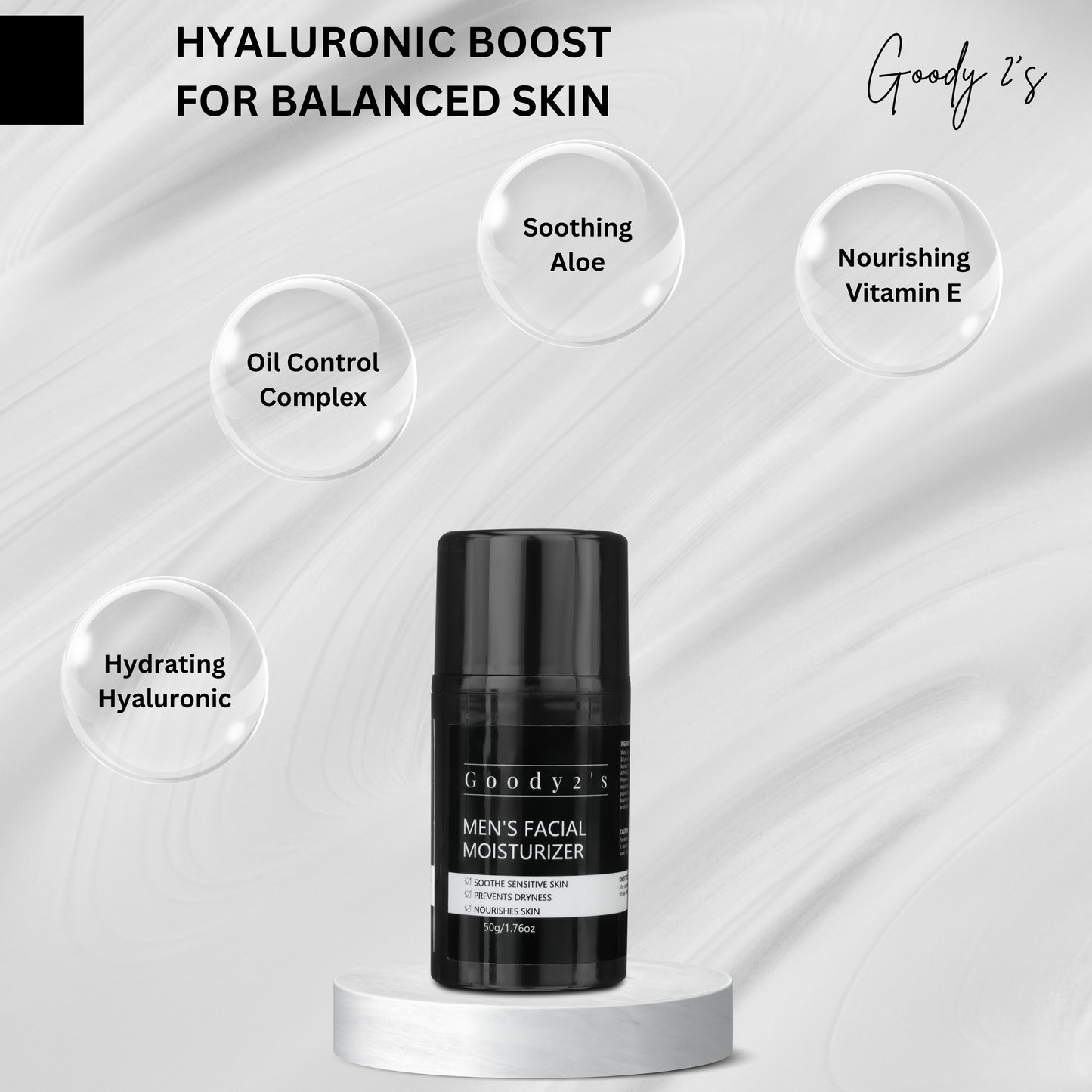 GOODY 2'S Men's Face Moisturizer with Oil Control Complex - Men's Face Lotion for Oily Skin