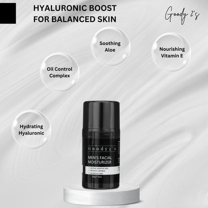 GOODY 2'S Men's Face Moisturizer with Oil Control Complex - Men's Face Lotion for Oily Skin