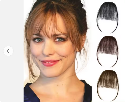 3D 100% Real Hair Wispy Clip in Bangs Hair Extensions for Women