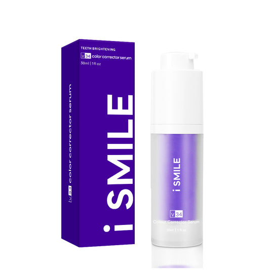 i SMILE V34 Purple Toothpaste Color Corrector Serum Brighten and Whiten Teeth -30ml