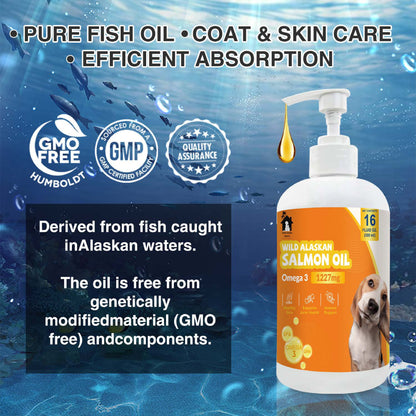 Alaskan Salmon Oil for Dogs and Cats 16oz